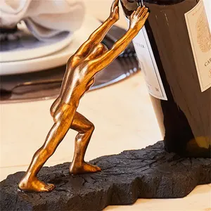 Premium Designer Farmhouse Style Metal Bottle Stand for Home Bar and Party Decor <b>Wine</b> <b>Holder</b> Stand Zahid Exports - Product Image 3