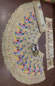 Beautiful Wedding Wear 4 meter flared <b>Fox</b> Georgette Lehenga With Can-Can and Canvas Layers - Product Image 2