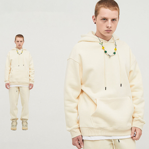 2025 Unisex Cotton Gym Sweatshirt Set Custom Logo Embossed Jogging Hoodie Casual Print Oversized Tracksuit Plus Size Pullover - Product Image 5