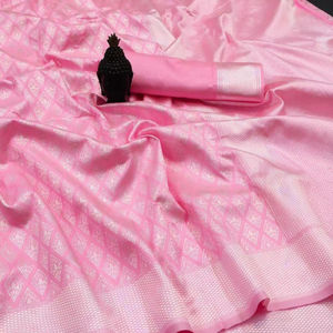 Luxurious Heavy Jacquard Silk <b>Sarees</b> <b>Golden</b> Big Jacquard Weaving Border Indian Traditional Attire for Parties Fashionharbour - Product Image 1