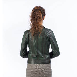 Nouveau design veste en cuir professionnelle de haute qualité pour femmes doublure en satin fermeture à glissière coupe-vent réversible nouveau style de mode - Product Image 6