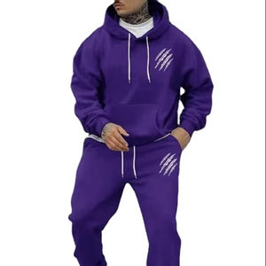 Conjunto de Pantalones y Chaqueta Deportiva con Capucha y Logotipo Personalizado para Hombre, Transpirable, 100% Algodón, Ropa Deportiva, Pedidos al por Mayor - Product Image 1