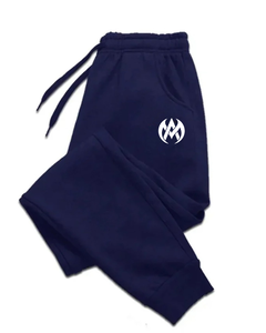 Pantalones de chándal con logotipo personalizado de 330GSM, pantalones de chándal holgados de algodón en blanco, recién llegados, Pantalones estampados personalizados - Product Image 3