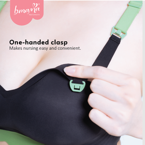 Bmama Maternity Cool Jelly Series Black Color Comfy V Neck Silicon Strip Ultra Thin Cups Sleeping Nursing <b>Bras</b> - Product Image 2