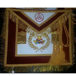 ผ้ากันเปื้อนบาทหลวงสีน้ำเงินปักด้วยมือลาย100% - Product Image 3