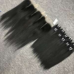 Extensiones de cabello humano vietnamita recto de hueso de mujer de alta calidad Paquetes al por mayor - Product Image 1