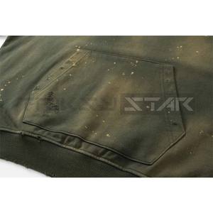 Sudadera de Algodón 100% para Hombre, Estilo Urbano, Lavado Ácido, Diseño Desgastado, de Lujo, Talla Grande, Otoño, Felpa Francesa - Product Image 4