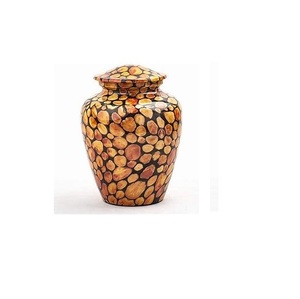 Urnes de crémation en bois avec couleur brillante, DESIGN gravé à la main, fourniture de funérailles pour adultes, urne de crémation indienne - Product Image 6