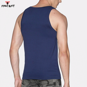 Transpirable Cómodo Logotipo personalizado Slim Fit Deportes Fitness Gimnasio Entrenamiento muscular Fitness Chaleco Camiseta sin mangas para hombres - Product Image 3