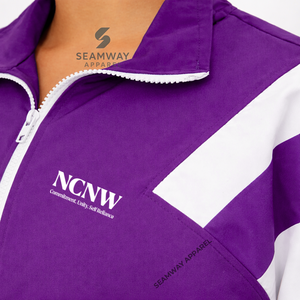 NCNW Sorority Windbreaker Casual Windcheater Outdoor Windproof Shell <b>Jacket</b> Lightweight Embroidered Anorak For <b>Women</b> - Product Image 3