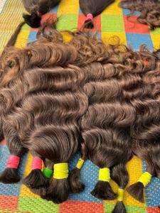 Cabello Remy ondulado Natural indio crudo de alta calidad 28 pulgadas 100% cabello humano para extensiones y pelucas al mejor precio - Product Image 2