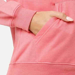 Venta al por mayor precio barato material de lana hecho mujeres pulóver sudaderas con capucha cuello bordado Technics Streetwear para mujeres invierno - Product Image 5