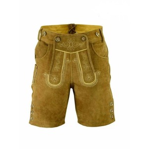 Trachten authentique pour hommes allemand bavarois Lederhosen motif solide décontracté Bundhosen Oktoberfest 2025 taille moyenne écologique - Product Image 5