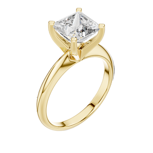Bague en diamant de laboratoire taille princesse 2 carats pour femme, diamant CVD VVS-VS EF, or 18 carats, 14 carats, 10 carats et argent 925, rose, jaune - Product Image 4
