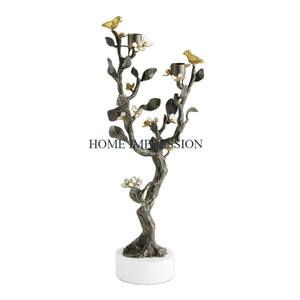 Candelabros de Metal dorado pulido, candelabros de Juego de 2 Decoración de mesa, candelabros de lujo para boda y café para decoración del hogar - Product Image 3