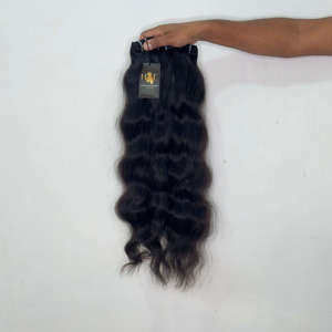 Proveedores de cabello natural virgen liso, ondulado y rizado, Proveedor de cabello humano virgen brasileño ondulado tipo visón, cabello natural virgen negro - Product Image 1
