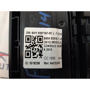 คำสั่งควบคุมวิทยุของ BMW ซีรีส์ 1 F20 6411 9207197-03 N47D20C (11>19) - Product Image 6