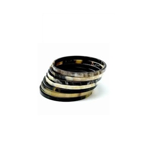 Natural Eco-Friendly Buffalo Horn <b>Bangle</b> Bracelets Set-Handmade Art Collectible Jewelry - Product Image 4
