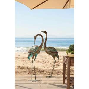 Modèles de sculptures de grues grandeur nature, statues de grues anciennes faites à la main, décoration de jardin, taille personnalisée, articles de ferme en plein air - Product Image 1