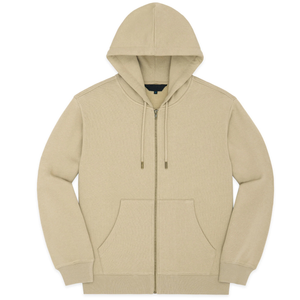 Sweat à capuche oversize 100 % coton de haute qualité 2025, broderie personnalisée, polaire d'hiver, fermeture éclair intégrale, style streetwear unisexe - Product Image 1