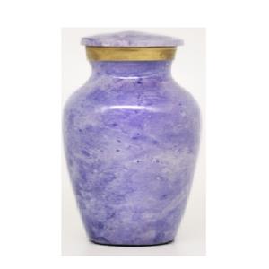 Urnas de recuerdo de cremación de latón de cúpula superior de alta calidad con urnas funerarias de Metal con acabado de esmalte púrpura para cenizas humanas - Product Image 6