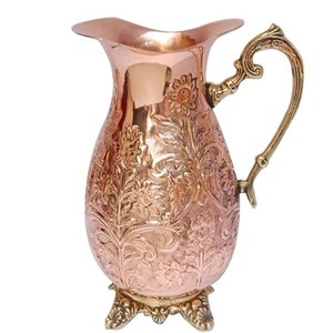 Hotel Restaurant Dinner Table Top Serving <b>Water</b> Storage Drinking Jug Handcrafted Designer Metal <b>Water</b> Drinking Jug - Product Image 4