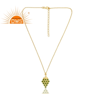 Nouveau modèle Design 925 argent 18K plaqué or émail pendentif collier Design Demi bijoux fins pour les femmes cadeau pour elle - Product Image 1