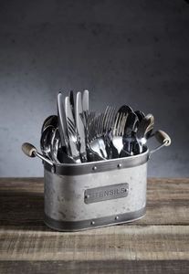 Customized Rustic Metal Cutlery Holder With Handle Parties Table Kitchen Restaurant in Best Price - Product Image 2