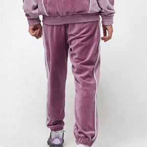 OEM <b>Men's</b> Velvet <b>Tracksuit</b> 100% Cotton/Polyester Eco-Friendly Quick Dry Anti-Bacterial Sweatsuit <b>Velour</b> Jacket Sweatpants Gym - Product Image 5