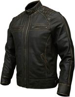 Veste en cuir de buffle de conception personnalisée pour hommes Veste en cuir de buffle de haute qualité professionnelle en vrac à la mode pour hommes