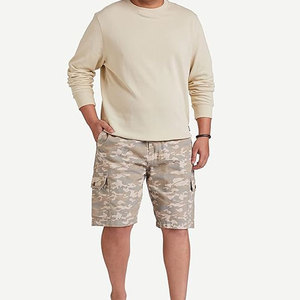 Pantalones cortos Cargo de algodón de verano para hombre personalizados de alta calidad patrón deportivo transpirable superventas OEM nuevos pantalones cortos de calle elásticos informales - Product Image 1