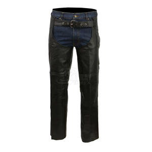 ขายส่งหนังผู้ชายคุณภาพสูง Chaps พิมพ์โลโก้ที่กําหนดเองราคาถูกหนัง Chaps - Product Image 5