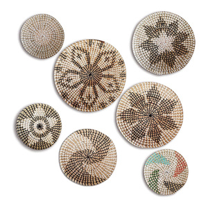 Décoration murale en herbe de mer sur le thème bohème, meilleur choix, art mural suspendu en paille tressée pour les murs, accent - Product Image 4