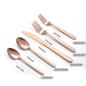 ชุดเครื่องใช้บนโต๊ะอาหารที่ปลอดภัยสำหรับงานปาร์ตี้และอาหารพื้นบ้านช้อนรับประทานอาหารสแตนเลสที่ไม่เป็นสนิมถูกสุขอนามัย - Product Image 4