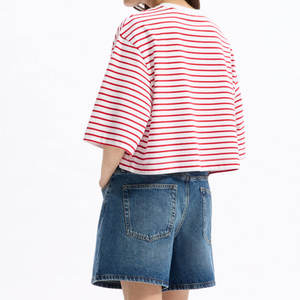 Camiseta Holgada de Verano para Mujer, Ajuste Holgado, Transpirable, 100% Algodón, Gruesa, Informal y Cómoda - Product Image 5