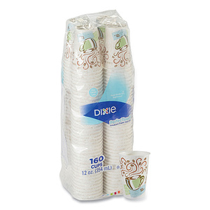 แก้วกระดาษ Dixie PerfecTouch ขนาด 12 ออนซ์ ลาย Coffee Haze บรรจุ 160 ใบ/แพ็ค (5342CDSBPPK) - Product Image 1