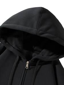 Wholesale 350gsm Solid Color Cropped <b>Hoodies</b> <b>Men</b> High Quality Custom Heavyweight <b>Plain</b> Hoodie From Bangladesh - Product Image 3