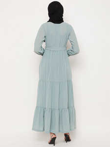 New Design Custom Modest Fashion Abaya Women Muslim Dress Dubai Turkish Wholesale Manufacturer <b>Islamic</b> <b>Clothing</b> Closed Abaya - Product Image 4