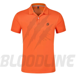 Polo de Manga Corta para Hombre Bloodline, Color Sólido, Tejido de Punto, Secado Rápido, Corte Regular, Marrón - Product Image 5