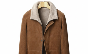 เสื้อพาร์กาผู้ชายสำหรับฤดูใบไม้ร่วงและฤดูหนาว ทรงปกติ ระบายอากาศได้ดี ผ้าฟลีซกันยับ ซับในหนา ปกพับ กระดุมแถวเดียว - Product Image 3