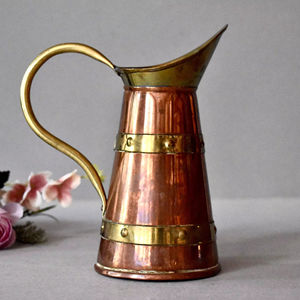 Pichet en cuivre artisanal vintage, écologique, 1000 ml, vaisselle saine pour la maison et les fêtes, design unique, pour boire de l'eau - Product Image 1