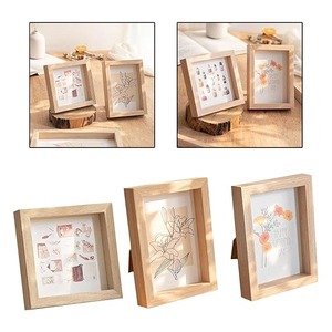 กรอบรูปไม้ทำมือแบบสั่งทำพิเศษ เป็นมิตรกับสิ่งแวดล้อม น้ำหนักเบา ดีไซน์ฝังกระดูก ติดตั้งบนโต๊ะ แสดงภาพส่วนตัว - Product Image 5