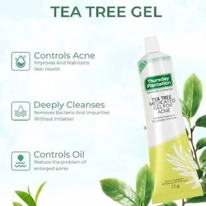 Gel médicamenté à l'arbre à thé pour l'acné, crème de traitement de l'acné 25 g, soin du visage, emballage - Product Image 3
