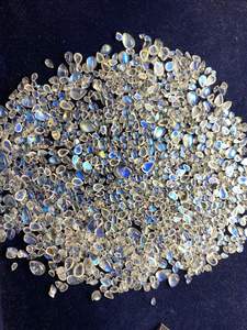 Pierre de lune naturelle arc-en-ciel de qualité supérieure, feu bleu, multi-formes et tailles, Cabochons de pierres précieuses calibrés, vente en gros, usine - Product Image 2