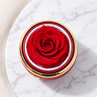 Boîte à bijoux AYOYO à ouverture automatique avec rose surprise, boîte à bijoux avec fleur préservée, cadeau pour la Saint-Valentin