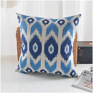 Venta al por mayor 18x18 Boho Block Print Fundas de cojín Handcrafted Euro Pillow Shams Country Style Farmhouse Home Hotel Fundas de almohada - Product Image 3