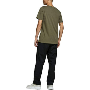 T-shirt d'été 100 % coton pour homme, respirant et brodé, imprimé uni, manches courtes, tissu tricoté, design simple - Product Image 4