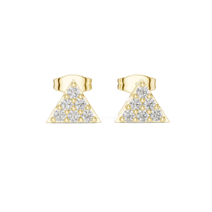 Boucles d'oreilles clous triangulaires en diamant de laboratoire 0,42 CT, clarté VVS-VS, couleur EF, disponibles en or 18 carats, 14 carats, 10 carats et argent 925 - Product Image 2