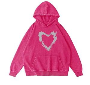 Nuevo diseño de peso pesado 550 Gsm pulóver sudadera de gran tamaño de algodón mezclado sudaderas con capucha de invierno personalizadas para hombres liso teñido - Product Image 4