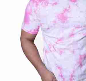 เสื้อยืดมัดย้อมสำหรับผู้ชายเสื้อสำหรับผู้ชายขนาดใหญ่พิเศษขายส่งตามสั่ง - Product Image 3